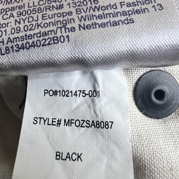 NYDJ Black Sheri Slim Ankle Cuff Denim Jeans 6 New NWT stretch - Picture 10 of 14